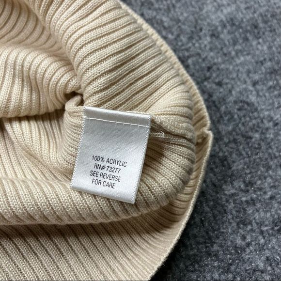 Women's Croft & Barrow Cowl Knit Sweater blouse top yellow tan - Picture 6 of 7